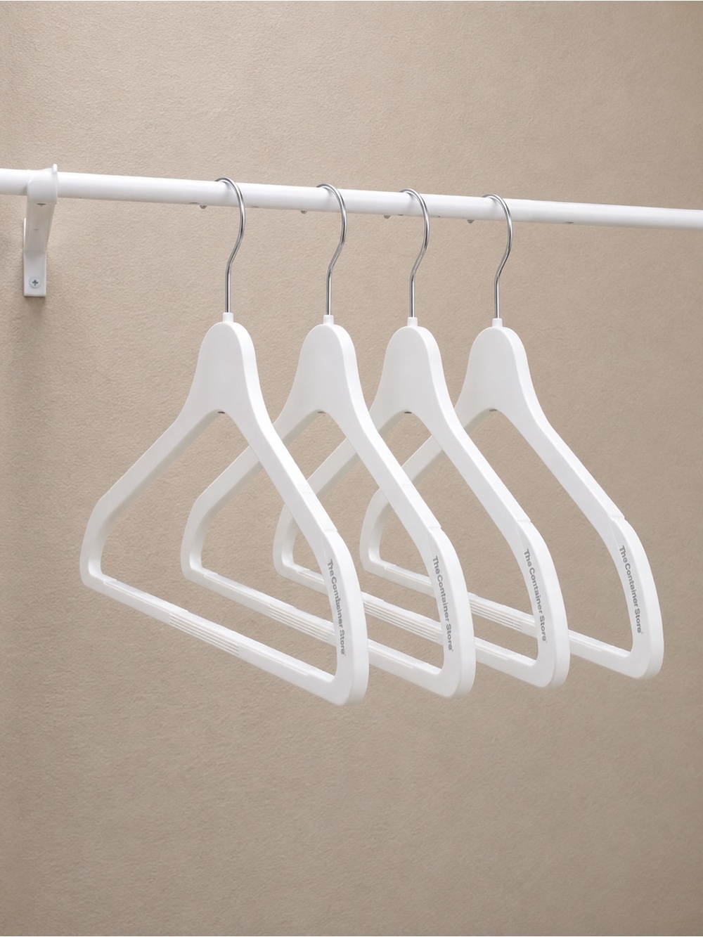 The Container Store White Non-Slip Hanger Set (40)